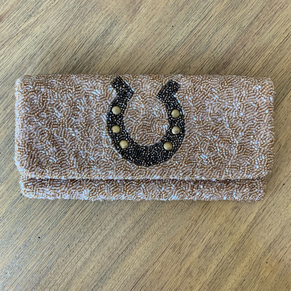 Beaded Horseshoe Clutch